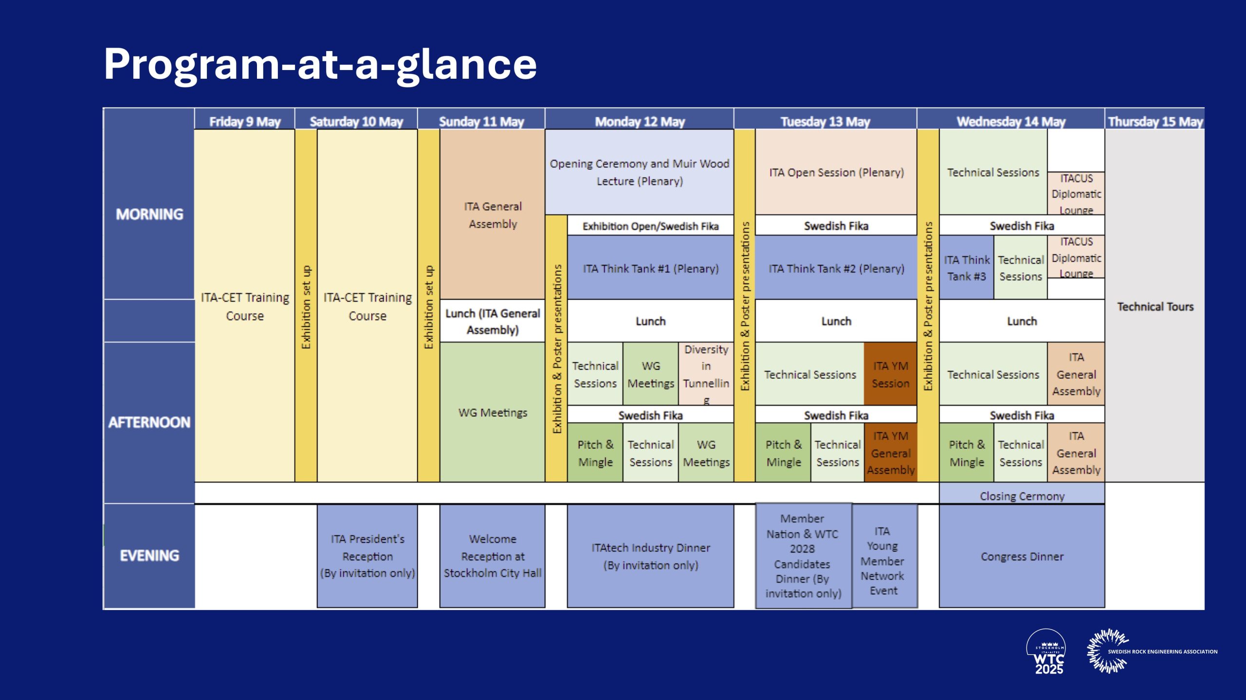 Programme World Tunnel Congress 2025
